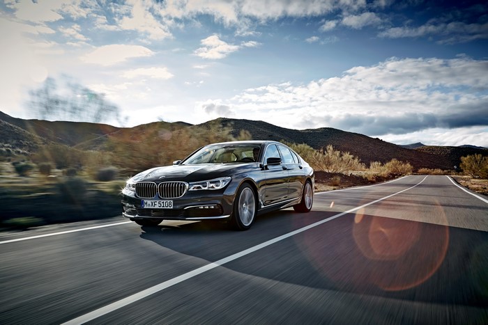 4K BMW 730d G11 driving on a road