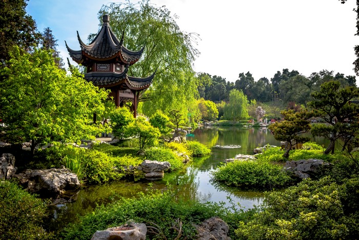 Chinese Pagoda at Huntington Botanical Gardens, California
