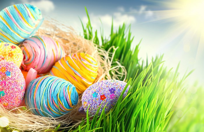 Easter Eggs in Grass