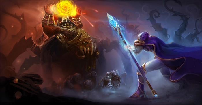 Azmodan from Heroes of the Storm with Mage Staff