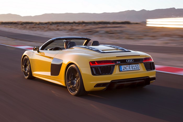 Yellow 2016 Audi R8 Spyder V10 Convertible