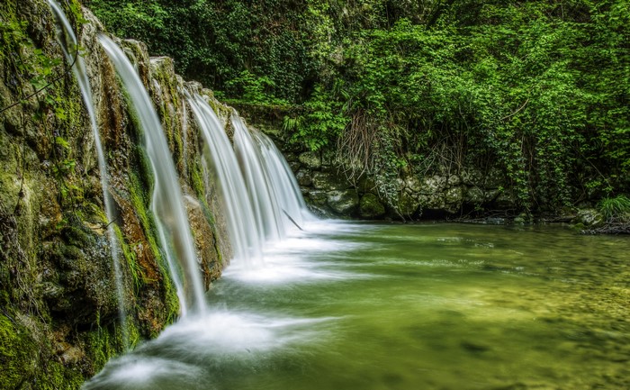 Waterfall in Mondrago, Veneto, Italy