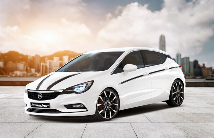 White Irmscher Astra Opel 4K