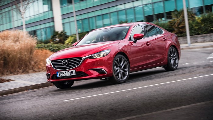 Red Mazda 6 Sedan UK-spec GJ