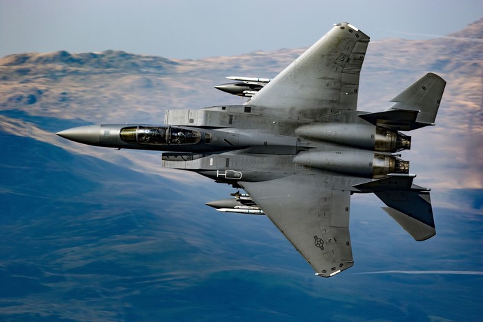 McDonnell Douglas F-15 Eagle fighter jet in flight