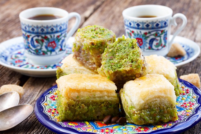 Turkish Baklava and Coffee
