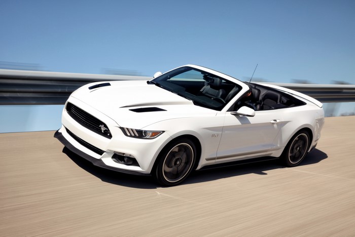 White 2015 Ford Mustang GT Convertible California Special