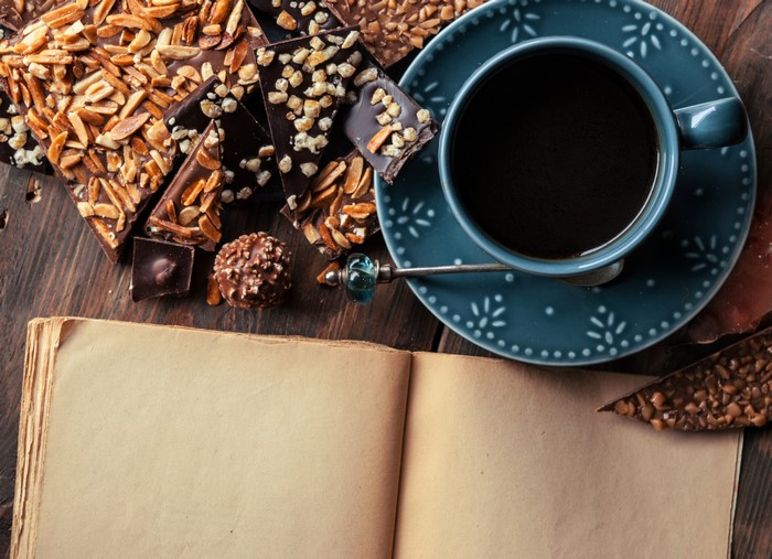 Coffee, Chocolate, and an Open Book