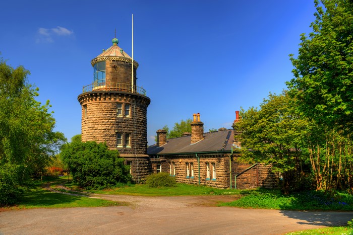 Bidston Lighthouse and attached buildings in England