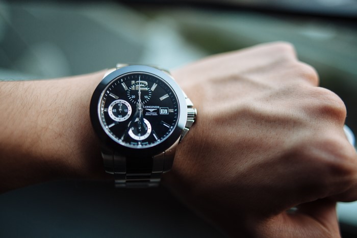 Longines Chronograph Watch on Wrist