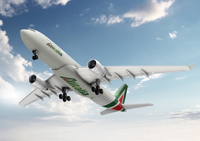 Alitalia Airbus A330 taking off