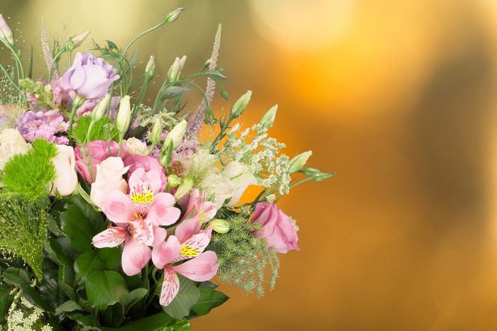 Bouquet of Alstroemeria and Eustoma Flowers