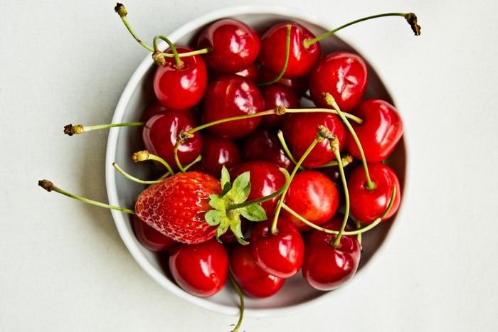 Bowl of Cherries and Strawberry
