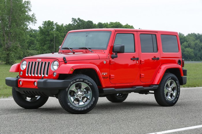 Red 2015 Jeep Wrangler Sahara Unlimited