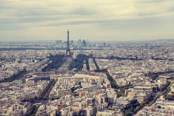 Paris Skyline with Eiffel Tower