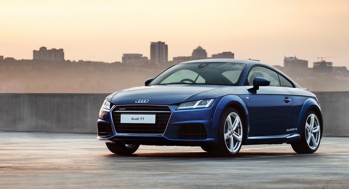 Blue Audi TT Coupe 2.0 TFSI quattro S line