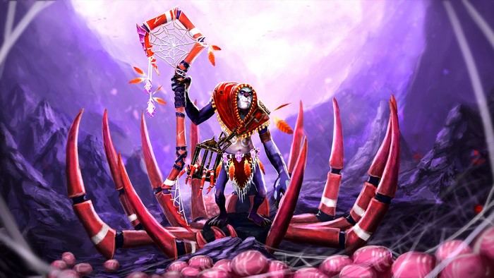 Witch Doctor from DOTA 2 with spider-like legs