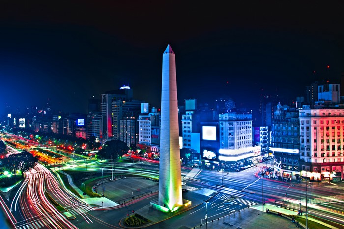 Obelisco de Buenos Aires at night