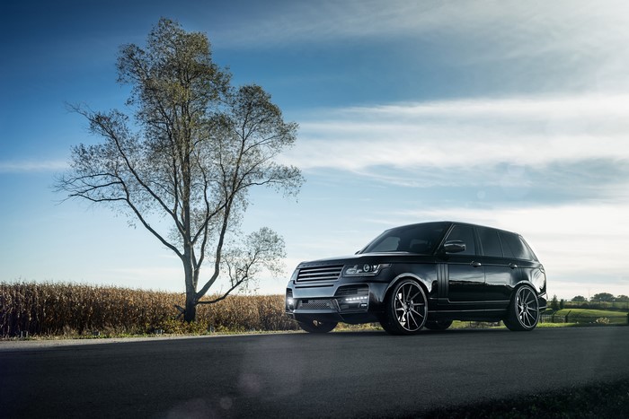 Black Range Rover on a Road