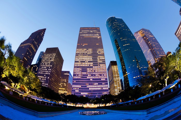 Houston Skyscrapers at Dusk
