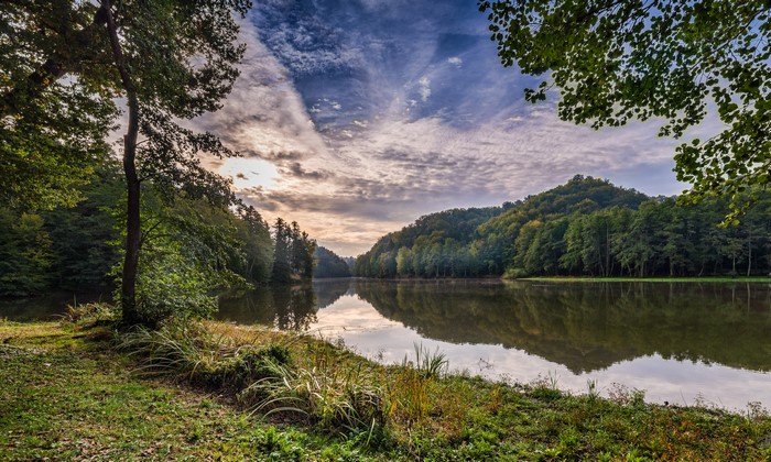 Lake and forest scenery in Croatia