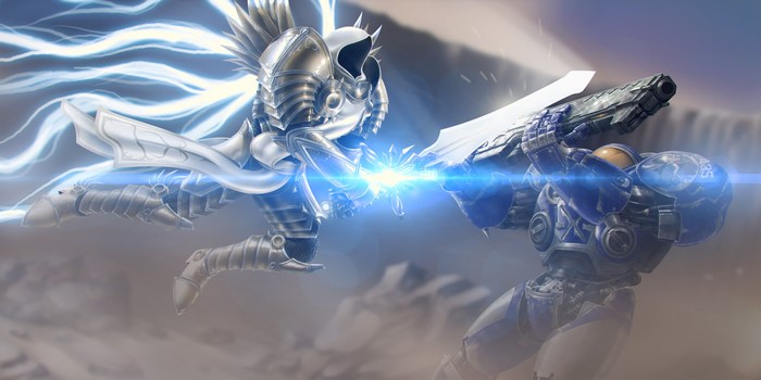 Tyrael vs Tychus from Heroes of the Storm