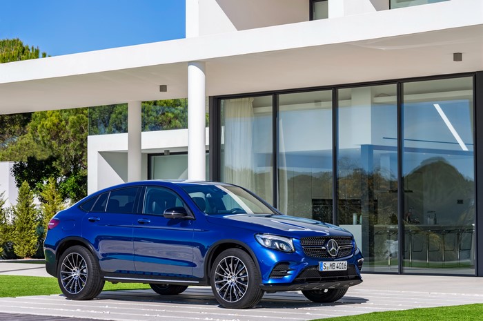 Blue 2016 Mercedes-Benz GLC-Klasse Coupe AMG Line