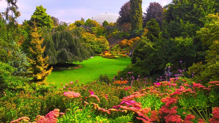 Queen Elizabeth Garden with Trees and Lawn