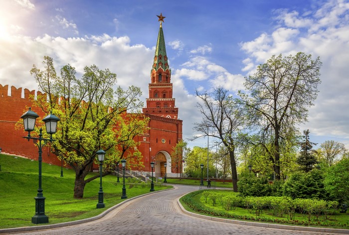 Borovitskaya Kremlin Tower, Moscow, Russia