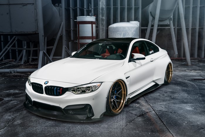 White BMW M4 Coupe with Custom Wheels