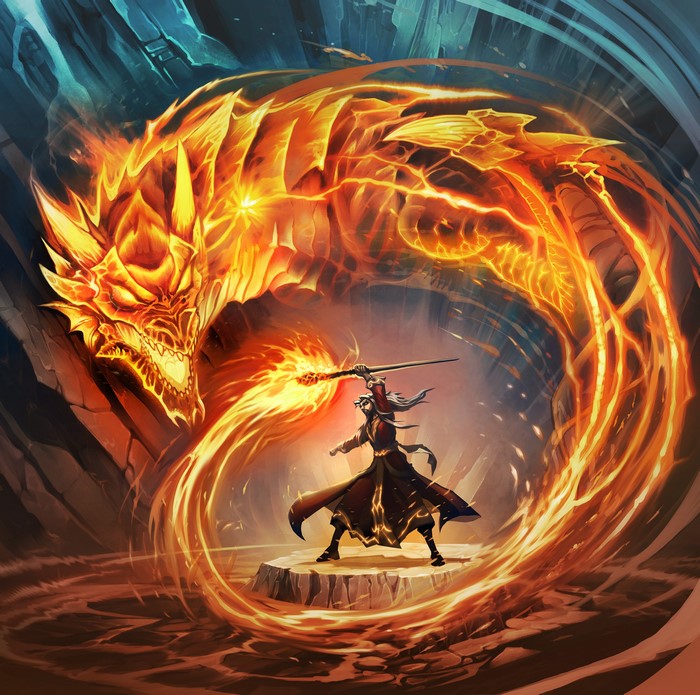 Dragon's Breath Magic with a Warrior