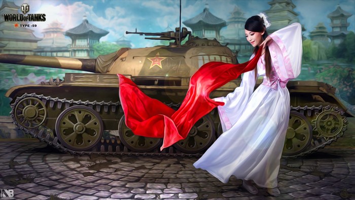 World of Tanks Type-59 with Dancer by Nikita Bolyakov