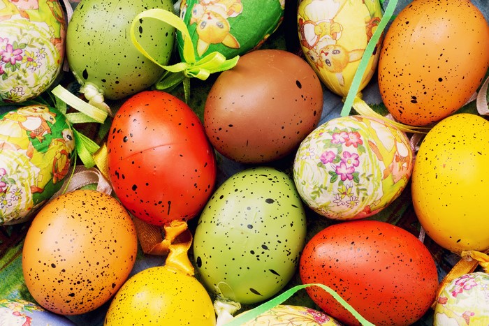 Easter Eggs with Ribbons