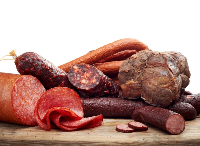 Assortment of Meat Products and Sausages
