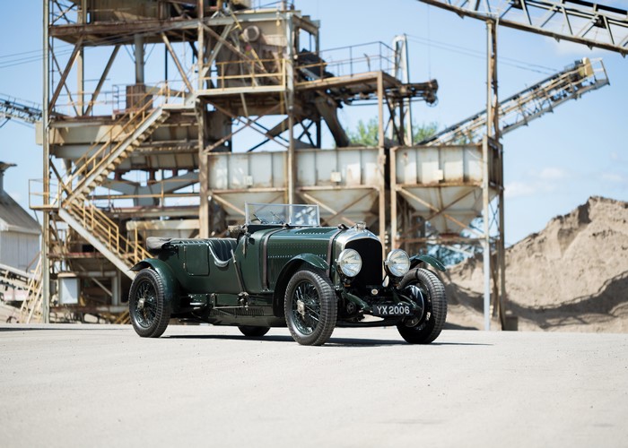 Green Bentley YX 2006 at industrial site