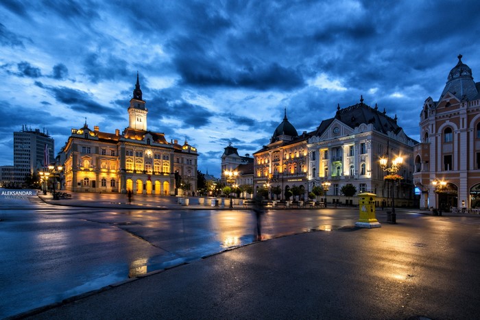 Novi Sad City Square at Night