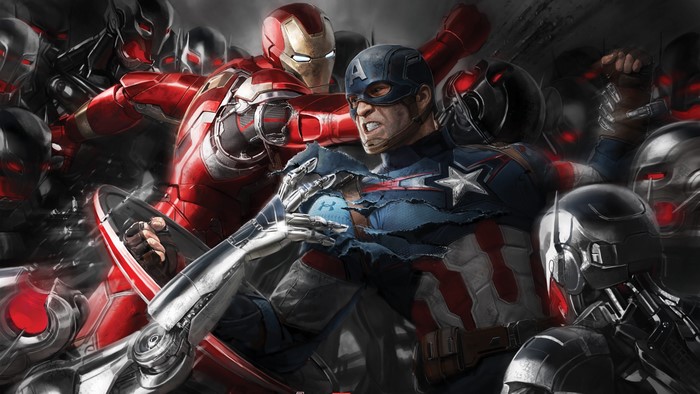 4K Avengers: Age of Ultron Iron Man and Captain America Battle