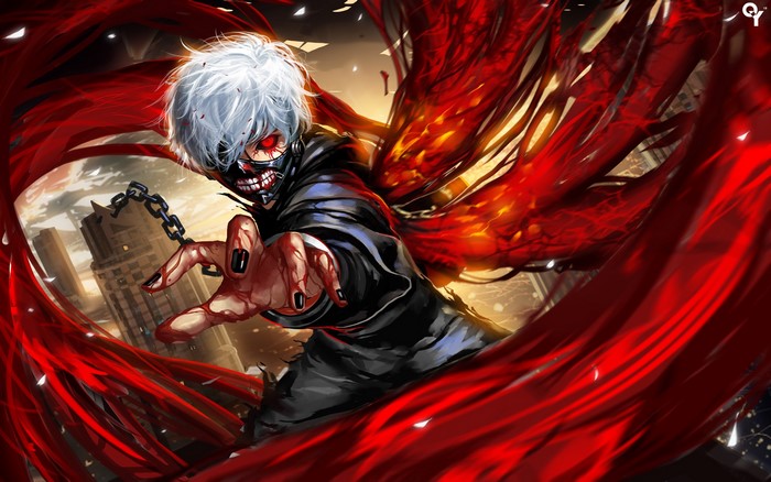 Kaneki Ken in Dynamic Tokyo Ghoul Action