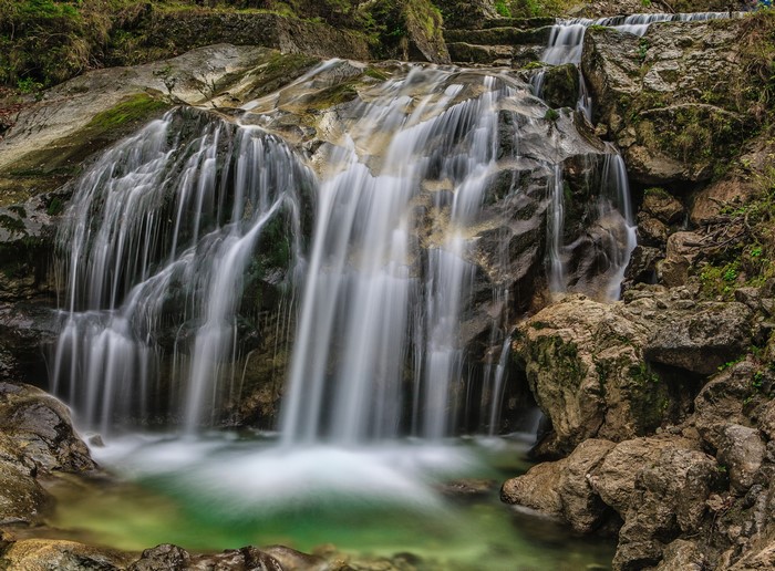 Waterfalls at Beezley Falls, Ingleton, North Yorkshire, England