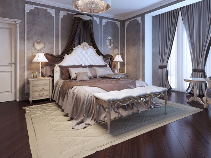 Luxury Bedroom Interior Design with Bed and Lamps