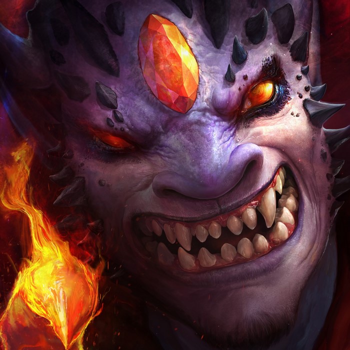 Enigmatic creature with a gem on its forehead from DOTA 2