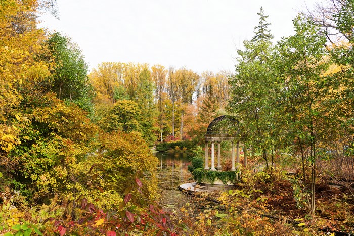 Autumn at Longwood Gardens with Gazebo and Pond