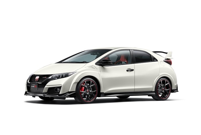 White Honda Civic Type R