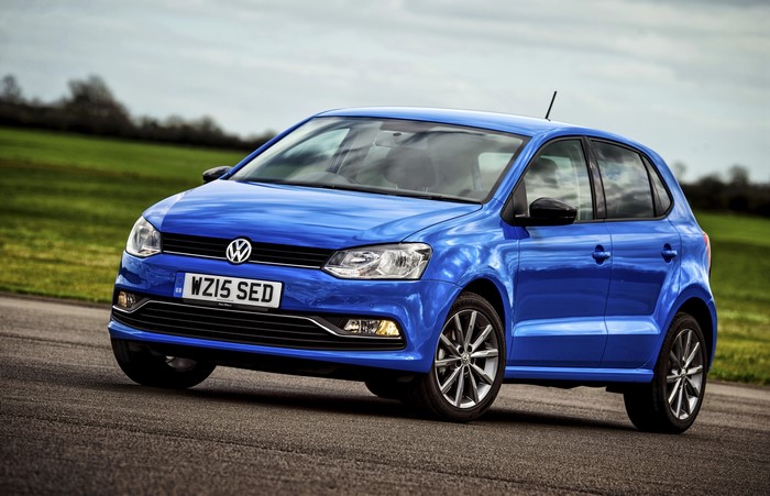 Blue Volkswagen Polo 5-door UK-spec