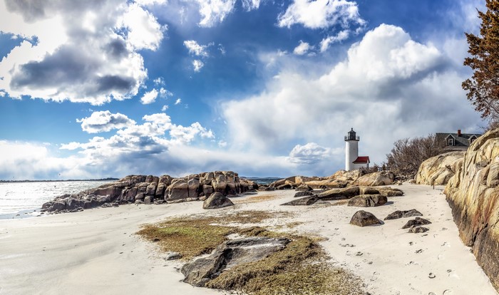 Annisquam Lighthouse, Gloucester, Massachusetts Coastline