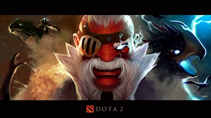 Disruptor from DOTA 2 with warriors and dragon