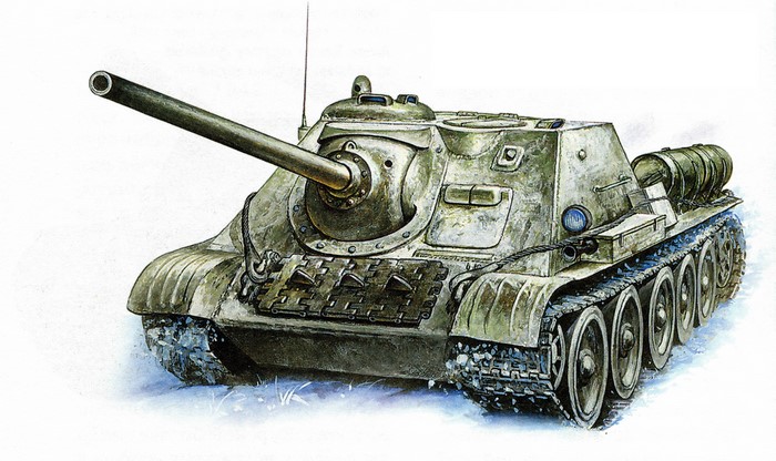 SU-85 Tank Painting Art