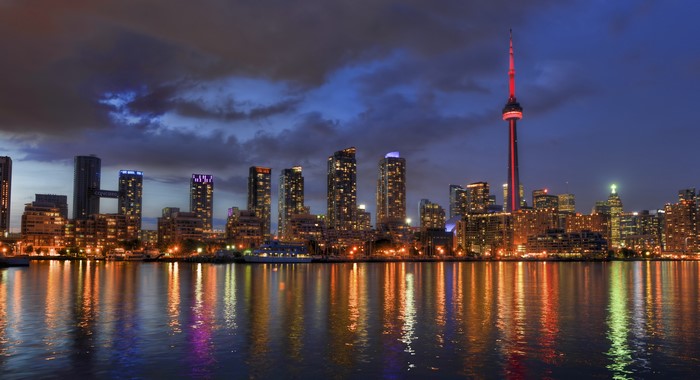 Toronto Skyline with CN Tower at Dusk