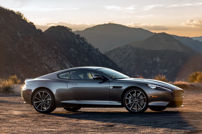 Aston Martin DB9 GT on a mountain road