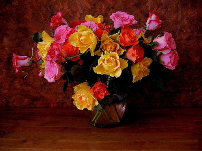 Bouquet of Roses in a Vase